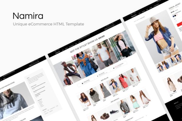 服装外贸电商网站HTML模板16设计网精选 Namira | Unique eCommerce HTML Template