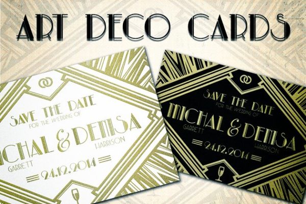 装饰派艺术企业名片模板 Art Deco Card