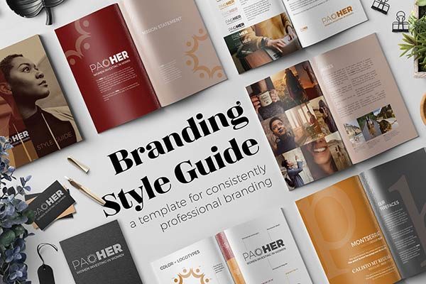 品牌风格指南的杂志模板下载 Branding Style Guide Template [ai,psd,indd]