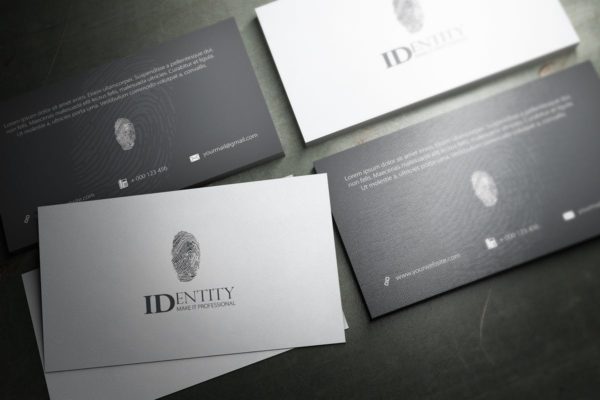 数字加密技术企业名片设计名片 Identity Business Card Design