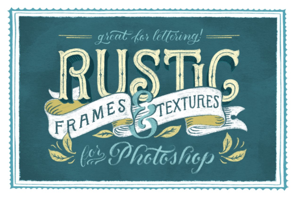 质朴的框架和纹理 Rustic Frames &amp; Textures &#8211; Photoshop
