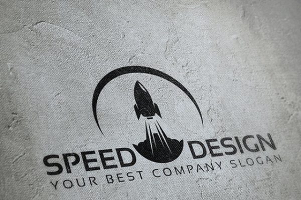 太空火箭图形Logo设计模板 Speed Design