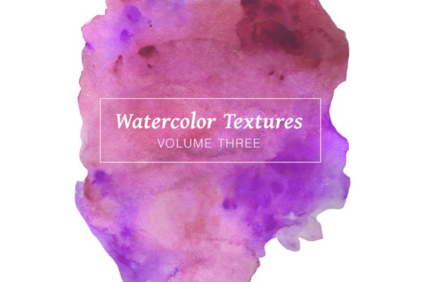 高分辨率紫色涂料水彩纹理Vol.3 Purple Watercolor Textures &#8211; Volume 3