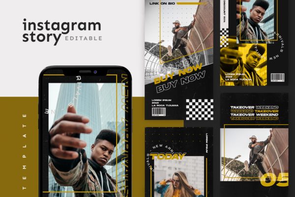 Instagram社交网站品牌故事推广设计模板16图库精选 Instagram Story Template