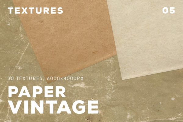 30款复古纸张肌理纹理设计素材v5 30 Vintage Paper Textures | 05