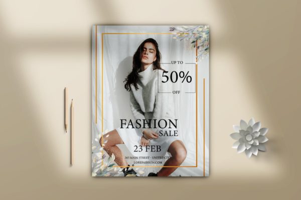 时装店促销宣传单设计模板 Fashion Flyer 20