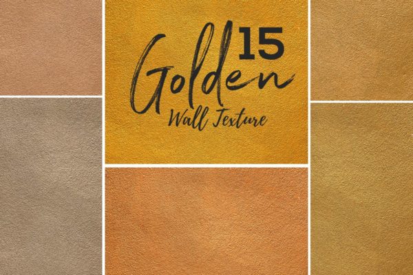 15组金色墙壁纹理素材 15 Golden Wall Texture