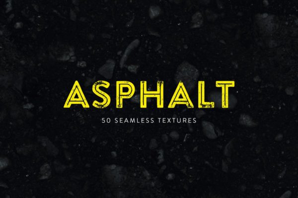 50款沥青柏油路肌理纹理 Asphalt &#8211; 50 Seamless Textures