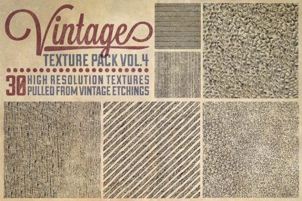 19世纪复古布纹纹理素材 Vintage Texture Pack Vol. 4