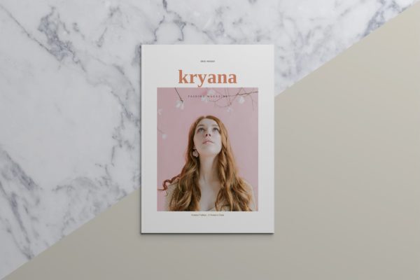 时尚主义北欧风格素材天下精选杂志设计模板 KRYANA &#8211; Fashion Magazine