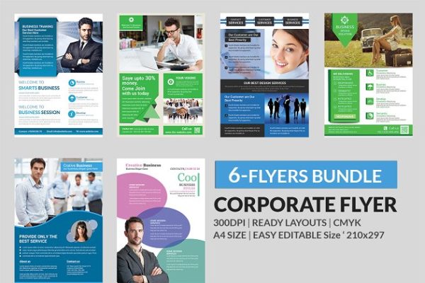 企业商务项目推广传单模板 Corporate Flyer Bundle