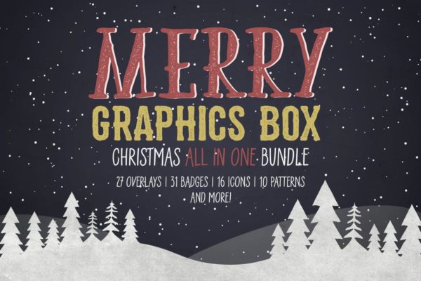 圣诞节节日主题图形巨无霸合集 Merry Graphics Box