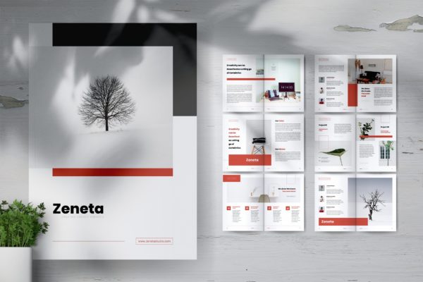 创意代理公司产品手册/企业画册设计模板 ZENETA Creative Agency Company Profile Brochures