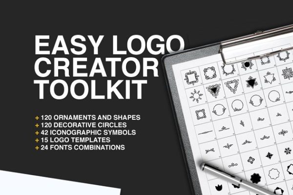 简约风格品牌商标设计套件 Easy Logo Design Creator Toolkit
