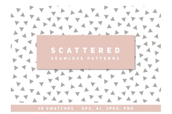 零散图形无缝图案纹理 Scattered Seamless Patterns