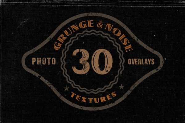30款噪点或肮脏覆盖纹理 30 Noise or Grunge Overlay Textures