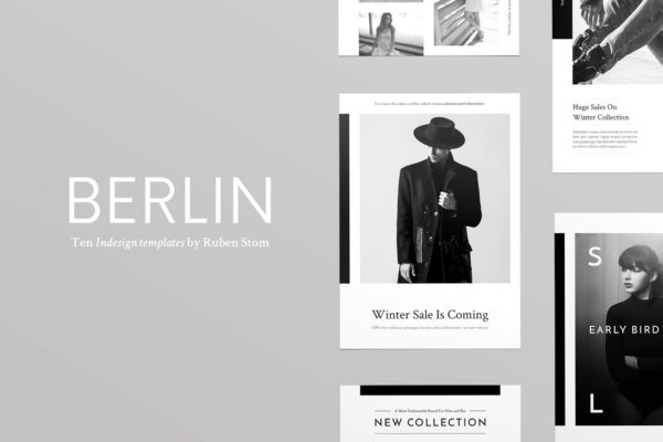 现代简约杂志宣传传单模板 Berlin Flyer Templates