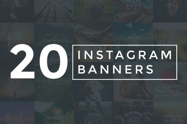 20款Ins社交媒体平台适用Banner模板16图库精选 20 Inspiring Instagram Banners
