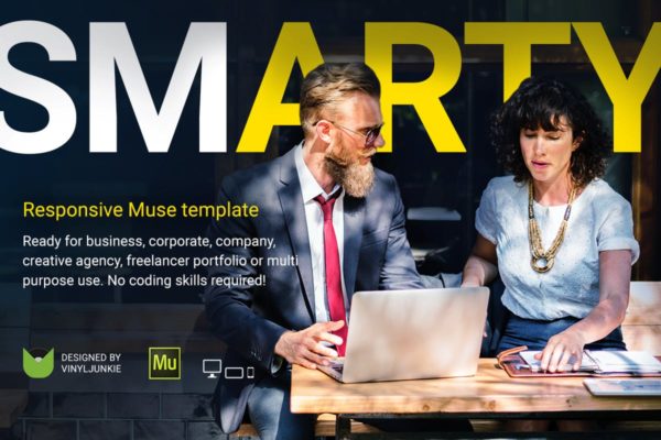 企业商务多用途响应式Muse模板16设计网精选 SmArty &#8211; Multipurpose Responsive Muse Template