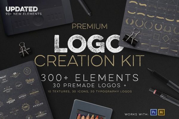 超级创意Logo设计工具包 Logo Creation Kit + Bonus