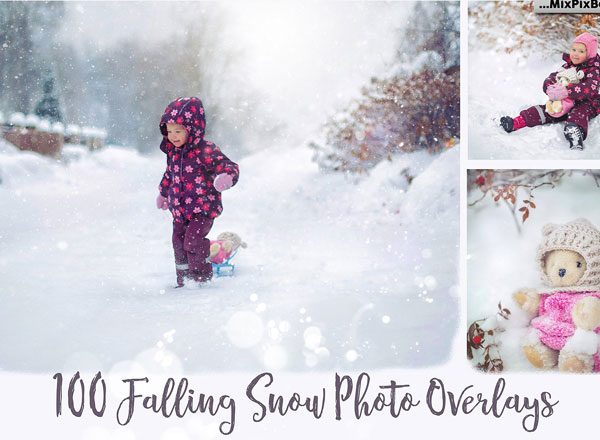 100款雪花照片叠层素材 100 Snow Photo Overlays