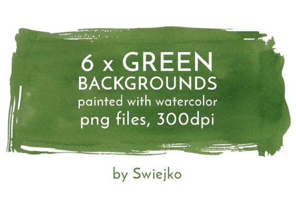 绿色水彩笔画图案纹理 Green Watercolor Background