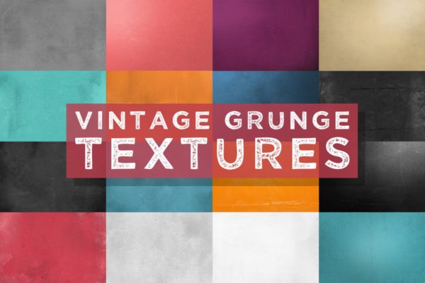 复古粗糙彩色纹理合集 Vintage Grunge Textures