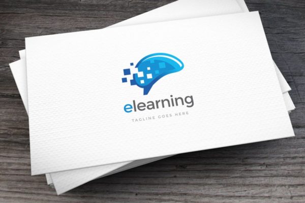 在线学习教学教育品牌Logo设计模板 Elearning Logo Template
