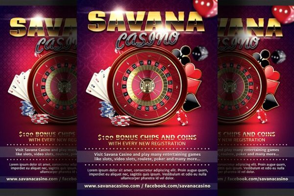 赌场娱乐场所广告传单模板 Casino Ad flyer Template