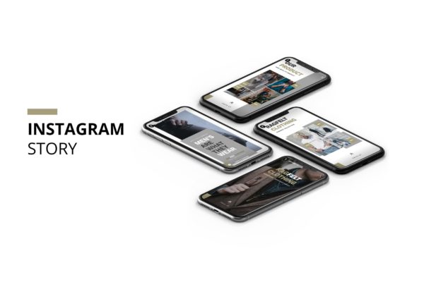 时尚男装推广Instagram品牌故事设计模板16设计网精选 Ragfelt Man Fashion Instagram Story