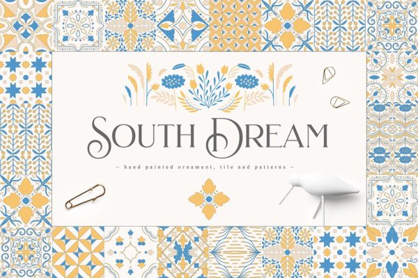 梦幻手绘复古花式纹理 South Dream Hand Painted Collection