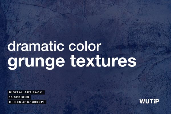 10个奇幻独特颜色颜料污迹纹理套装 10 Dramatic Color Grunge Textures