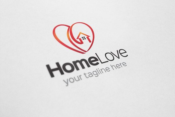 家庭主题Logo模板 Home Love Logo