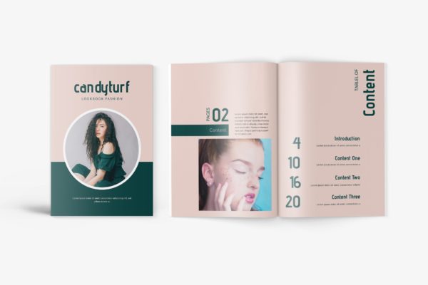 时尚服饰品牌产品普贤居精选目录设计模板 Candyturf Fashion Lookbook Catalogue