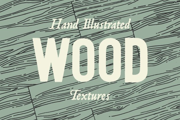 3款老式风格的全页面木纹纹理 3 Wood Line Patterns &#8211; By hand