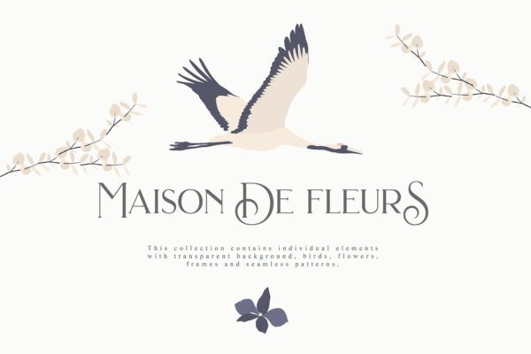 花家集-浪漫主题水彩设计素材包 Maison de Fleurs Collection