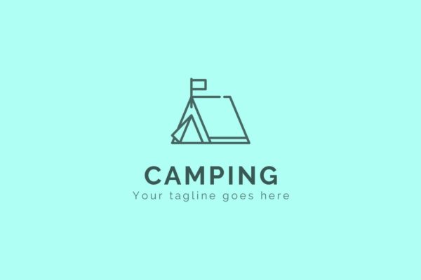 登山户外品牌露营图形Logo设计16设计网精选模板 Camping &#8211; Premium Logo Template