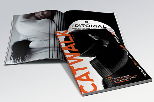 高端时尚极简的杂志模板 Catwalk M
