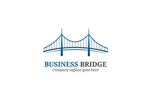 商业桥梁形象图形Logo模板 Busines