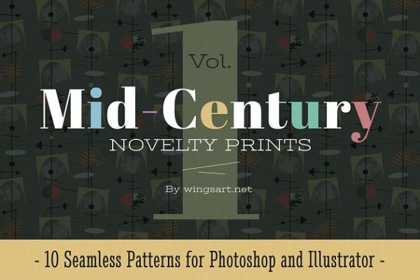 中世纪版画图案纹理合集 1950s Novelty Prints and Patterns