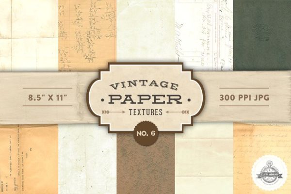老式手写发票纸张纹理 Vintage Paper Textures &#8211; No. 6