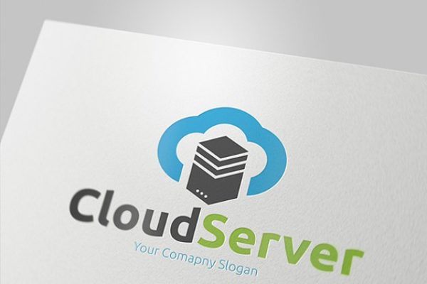 云存储云服务器品牌Logo设计模板 Cloud Server