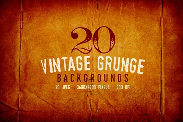 20款复古做旧风格背景 20 Vintage Subtle Grunge Backgrounds