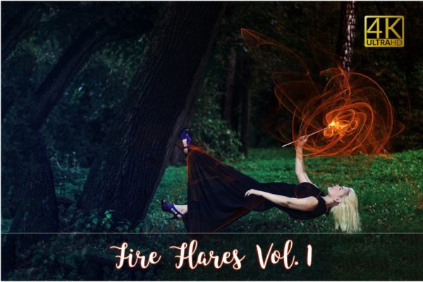 4K分辨率火焰耀斑叠层背景 4K Fire Flares Overlays Vol. 1