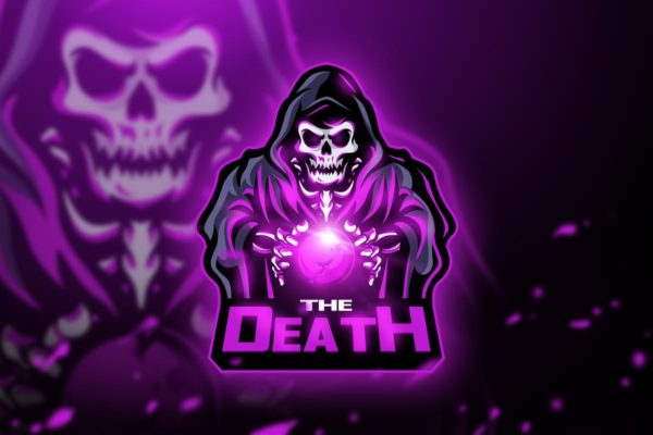 死亡骷髅游戏竞技战队队徽Logo模板 The Death &#8211; Mascot &amp; Esport logo