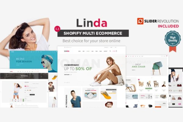 服装销售电子商务网站Shopify主题模板16设计网精选 Linda &#8211; Mutilpurpose eCommerce Shopify Theme