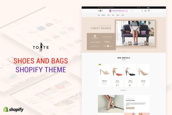 服饰鞋包电商网站Shopify主题 Tote | Shoes and Bags Shopify theme