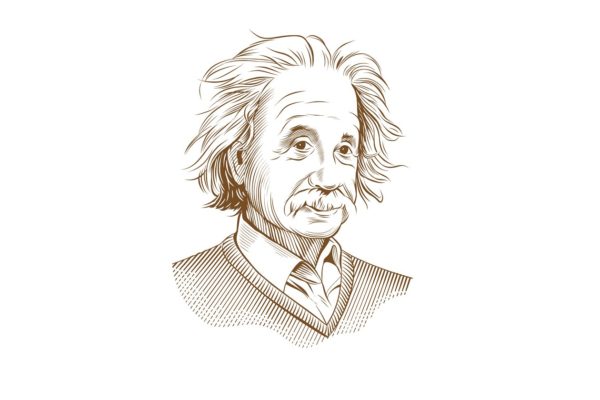 素描爱恩斯坦人物图案 Albert Einstein