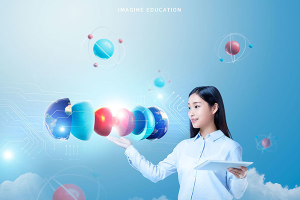 科技探索知识教育主题海报设计模板