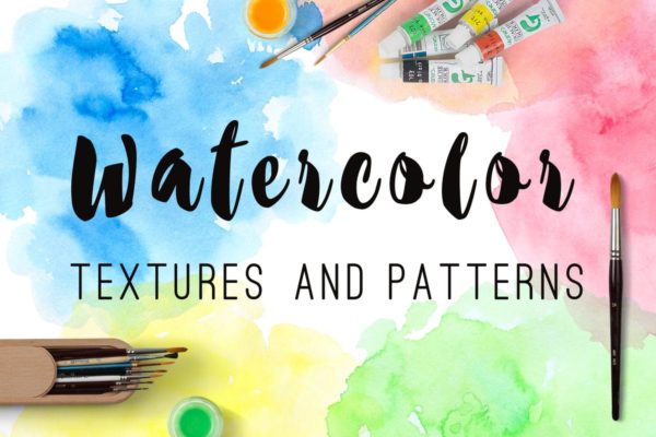 68款水彩斑点和无缝图案 Watercolor Textures and Patterns